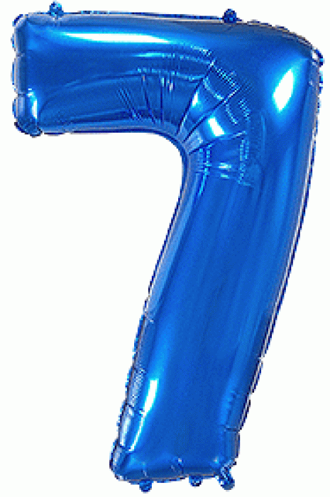 Fóliový Balónek malý číslo 7 modré 36cm