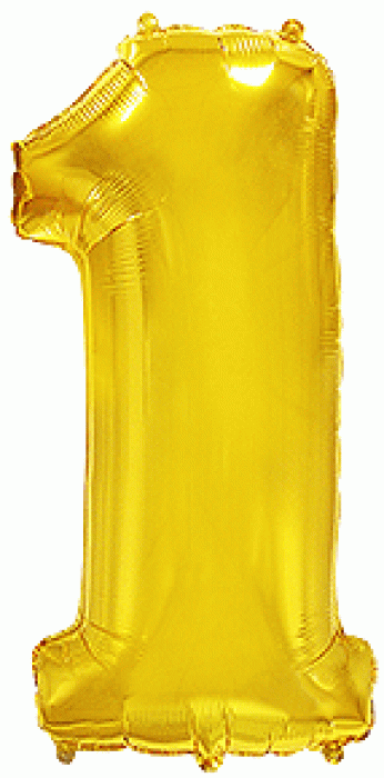 Fóliový Balónek malý číslo 1 zlaté 40cm
