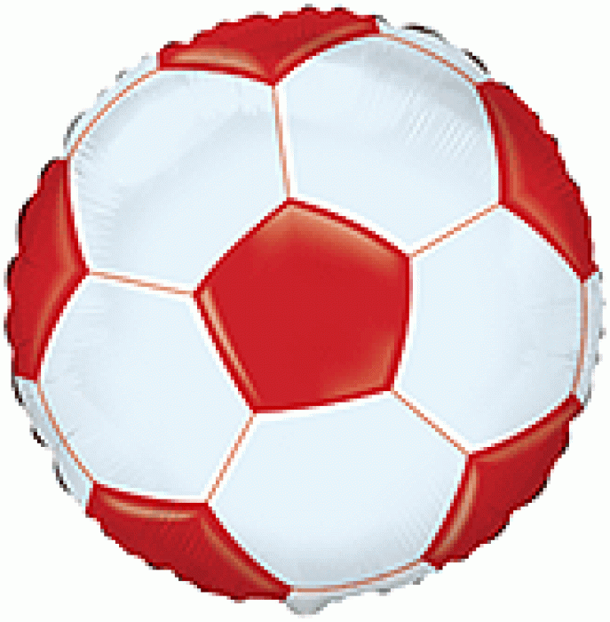 Fóliový balónek Fotbal červený