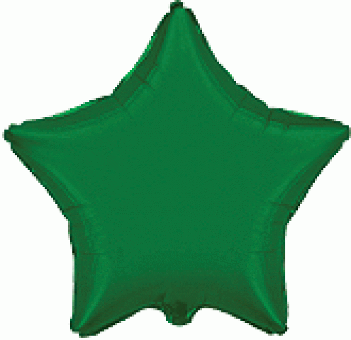 Fóliový balónek hvězda zelená