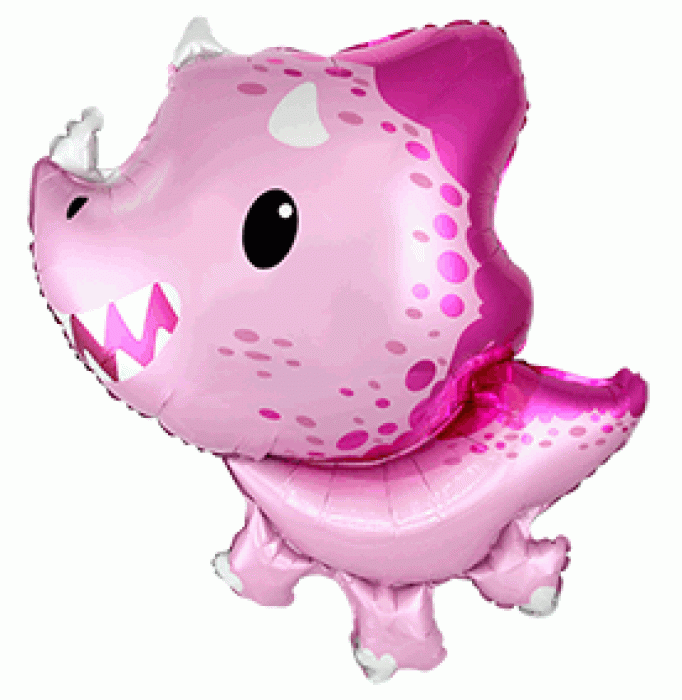 Baby Triceratops růžový malý