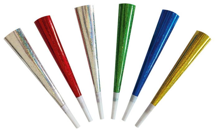 Trumpety metalické 25cm, 6ks