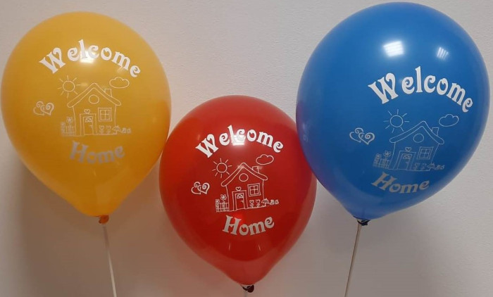 Balónky Welcome home mix barev