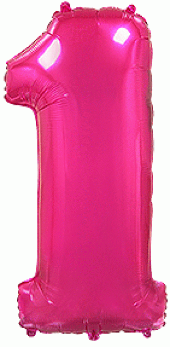 Fóliový Balónek číslo 1 růžové 100cm